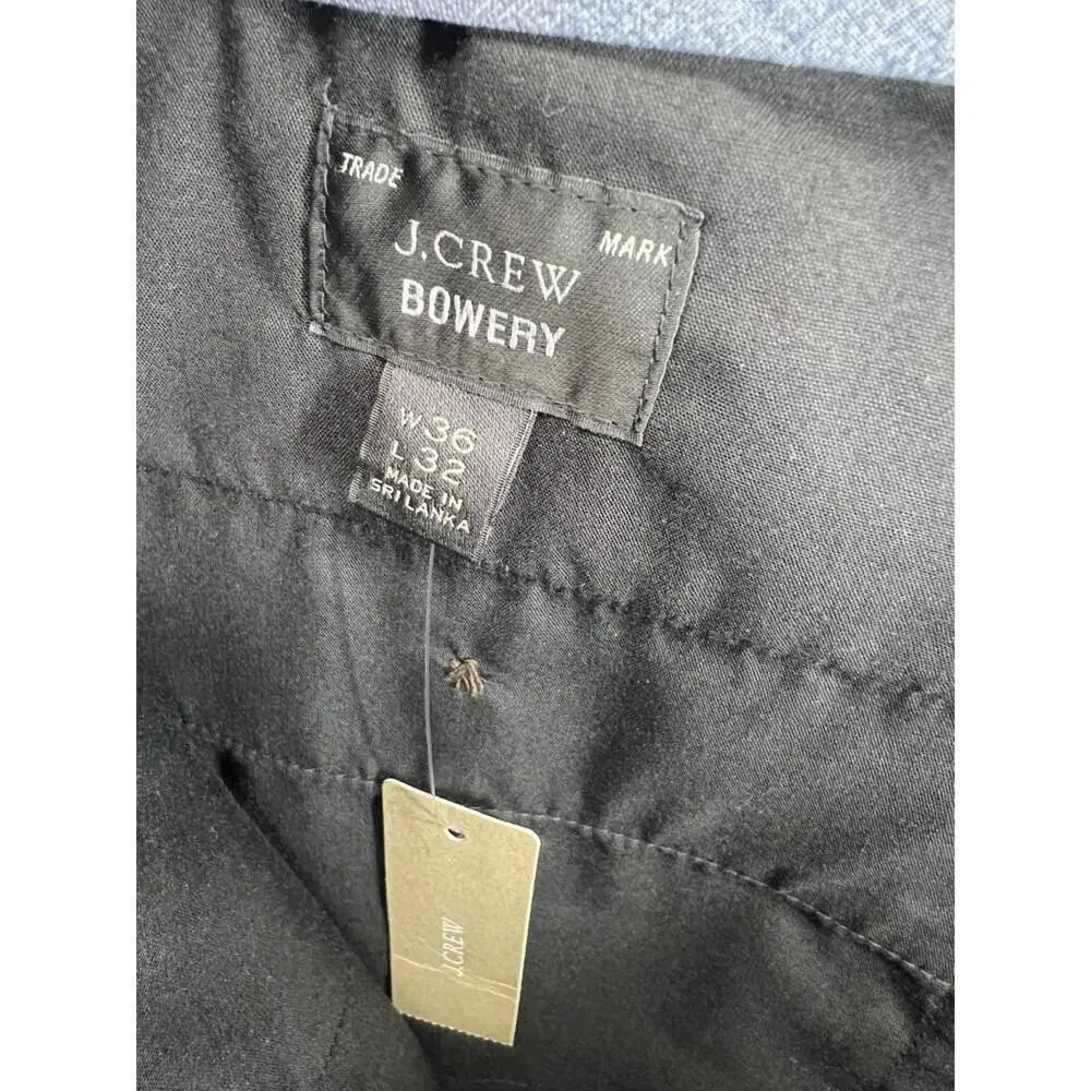 J.Crew Ludlow Slim Wool Blend Small Check Dress Pants 36 32  Classic Trouser NWT